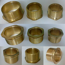 hexagonal male brass insert short body