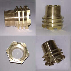 hexagonal threaded brass insert