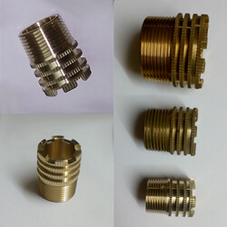threaded brass insert for plastic pipe fitting